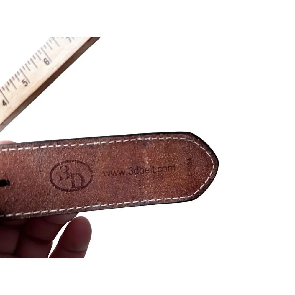 3D embossed silver / leather belt girls belt